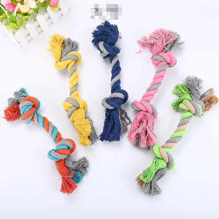 Jouet pour chien en corde de coton à gros nœuds pour l'entraînement (28cm)