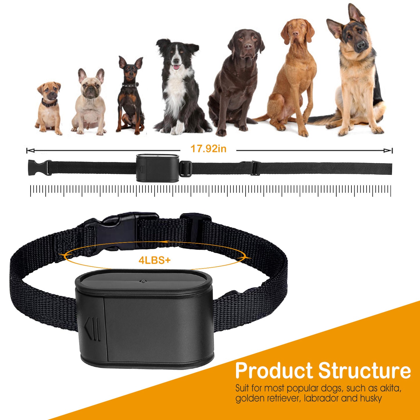 1 ensemble de clôture électrique pour chien, système de tonalité pour animaux de compagnie, limite de confinement, collier récepteur résistant à l'eau pour chiens de petite, moyenne et grande taille