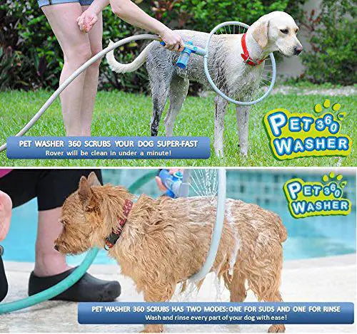 Anneau de Douche pour Chiens avec Pistolet à Eau Circulaire
