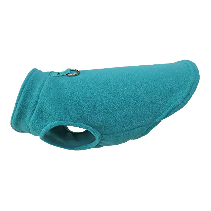 Vêtements Épais pour Chien en Polaire Unie avec Sangle