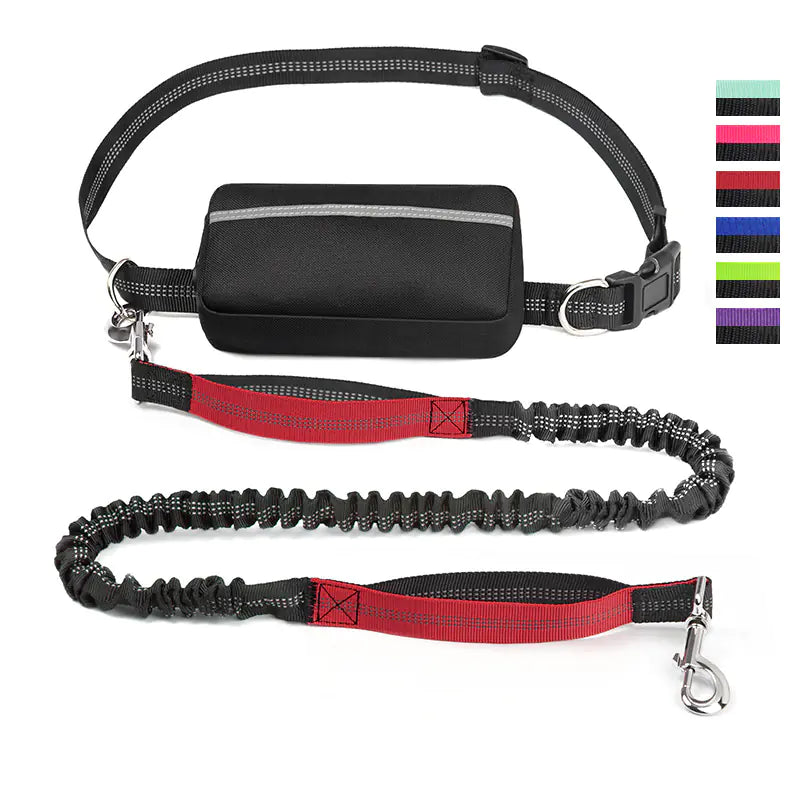 Sac banane de course transfrontalier pour animaux de compagnie avec laisse
