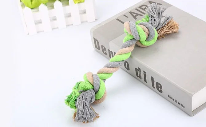 Jouet pour chien en corde de coton à gros nœuds pour l'entraînement (28cm)