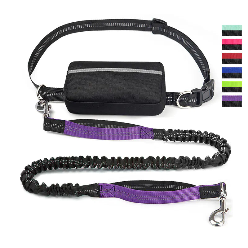 Sac banane de course transfrontalier pour animaux de compagnie avec laisse