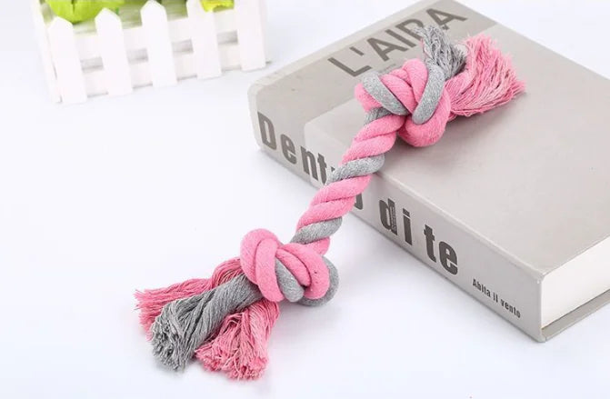 Jouet pour chien en corde de coton à gros nœuds pour l'entraînement (28cm)