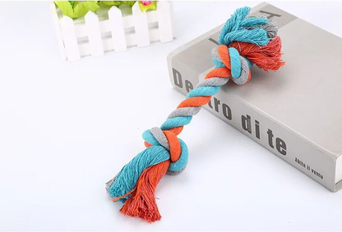 Jouet pour chien en corde de coton à gros nœuds pour l'entraînement (28cm)
