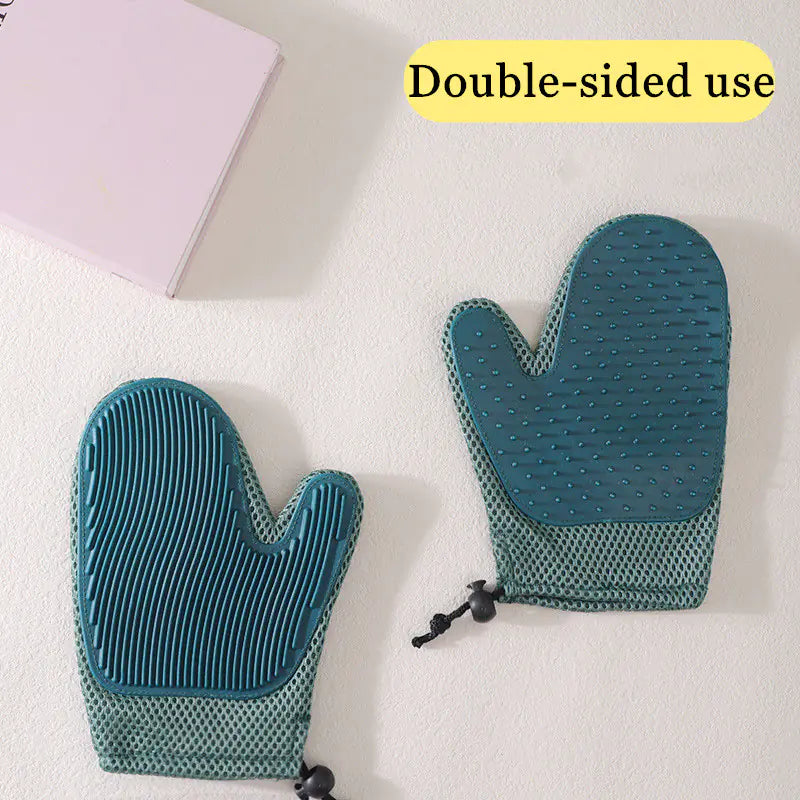 Gants de Massage en Silicone et Brosses pour Enlever les Poils d'Animaux