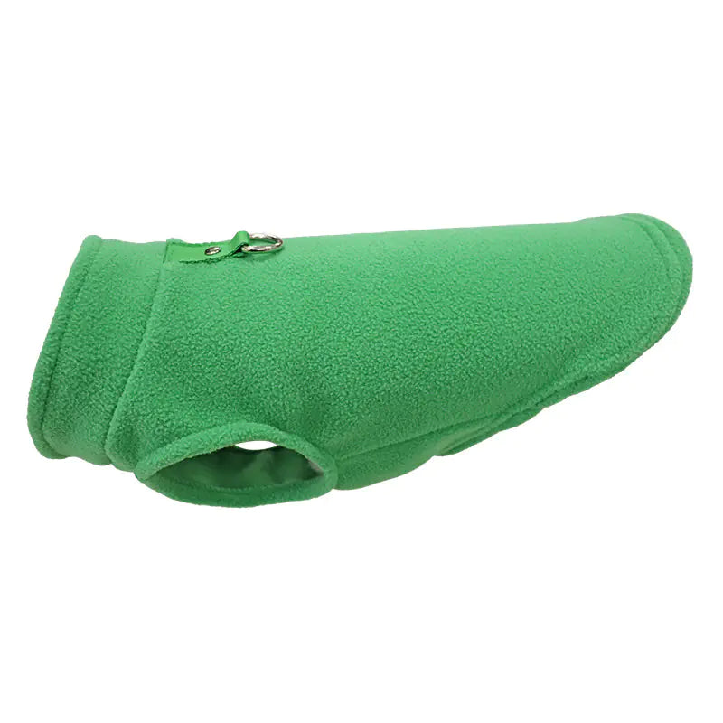 Vêtements Épais pour Chien en Polaire Unie avec Sangle