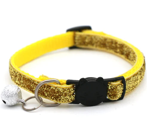 Collier de Chat Réglable Coloré avec Clochette pour Animaux
