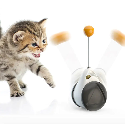 Nouveau Jouet Oscillant pour Chats avec Distributeur de Friandises